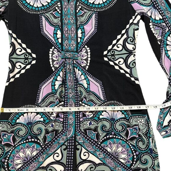 Hale Bob Embellished Bohemian Mosaic Print Dress Size Small - Picture 14 of 17